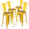 Flash Furniture Yellow Metal Counter Stool, 24", PK4 4-CH-31320-24GB-YL-WD-GG - alternate 5